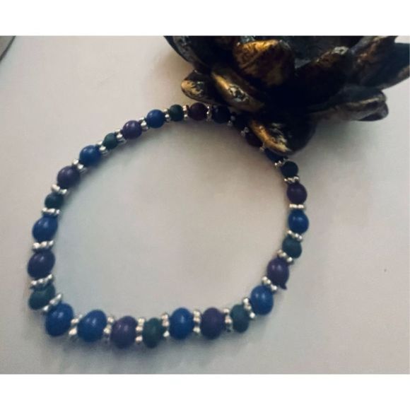 CUTE HAND-MADE BLUE BEADED BRACELET - Picture 3 of 5